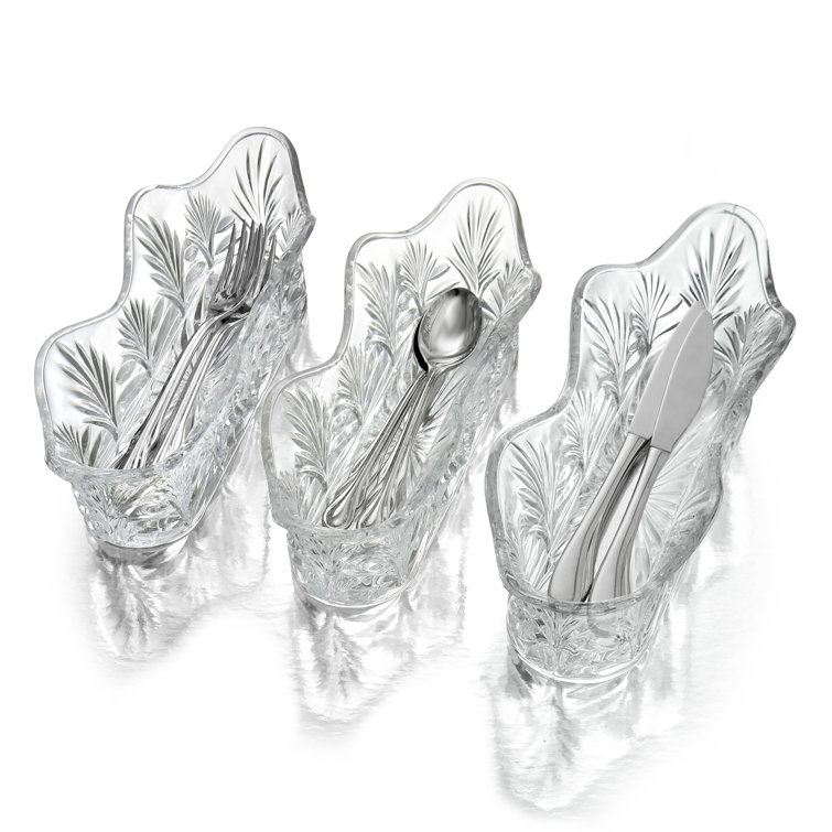 Fifth Avenue Crystal Glass Round Flatware Caddy & Reviews Wayfair